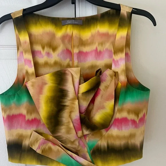 Lela Rose Multicolor Tie-Dye Tank Top